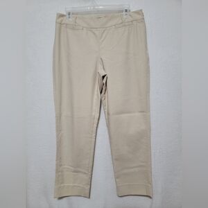 Women's White House Black Market Slim Ankle Pants, Cream, 8R, Preowned